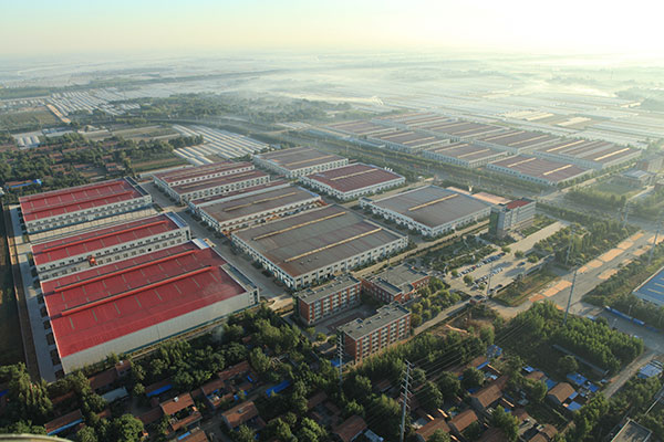 Panoptic aerial photograph of the site